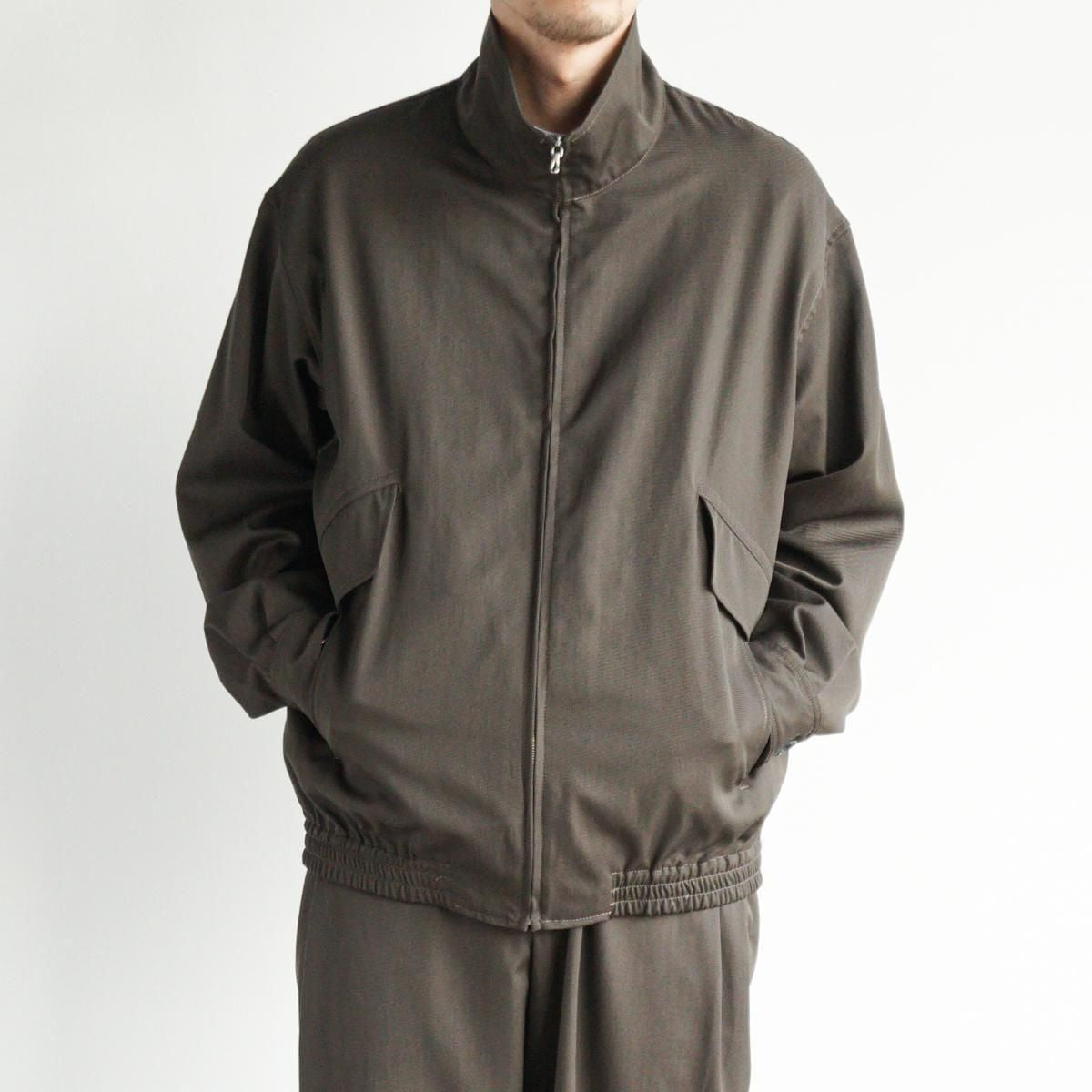 CHAMBRAY SOFT GABARDINE ZIP UP JKT