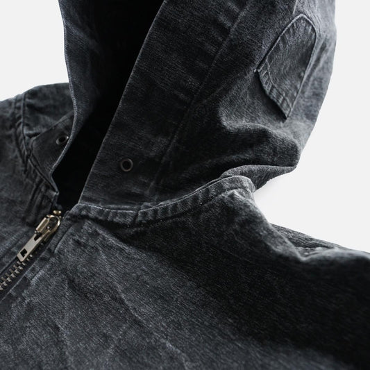 VINTAGE US NAVY ZIP HOODIE