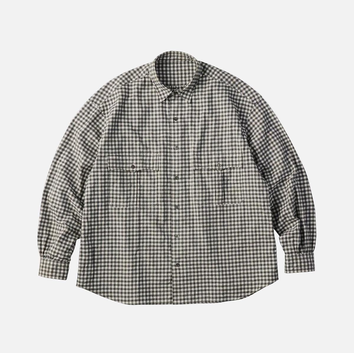 ROLL UP FLANNEL GINGHAM CHECK SHIRT