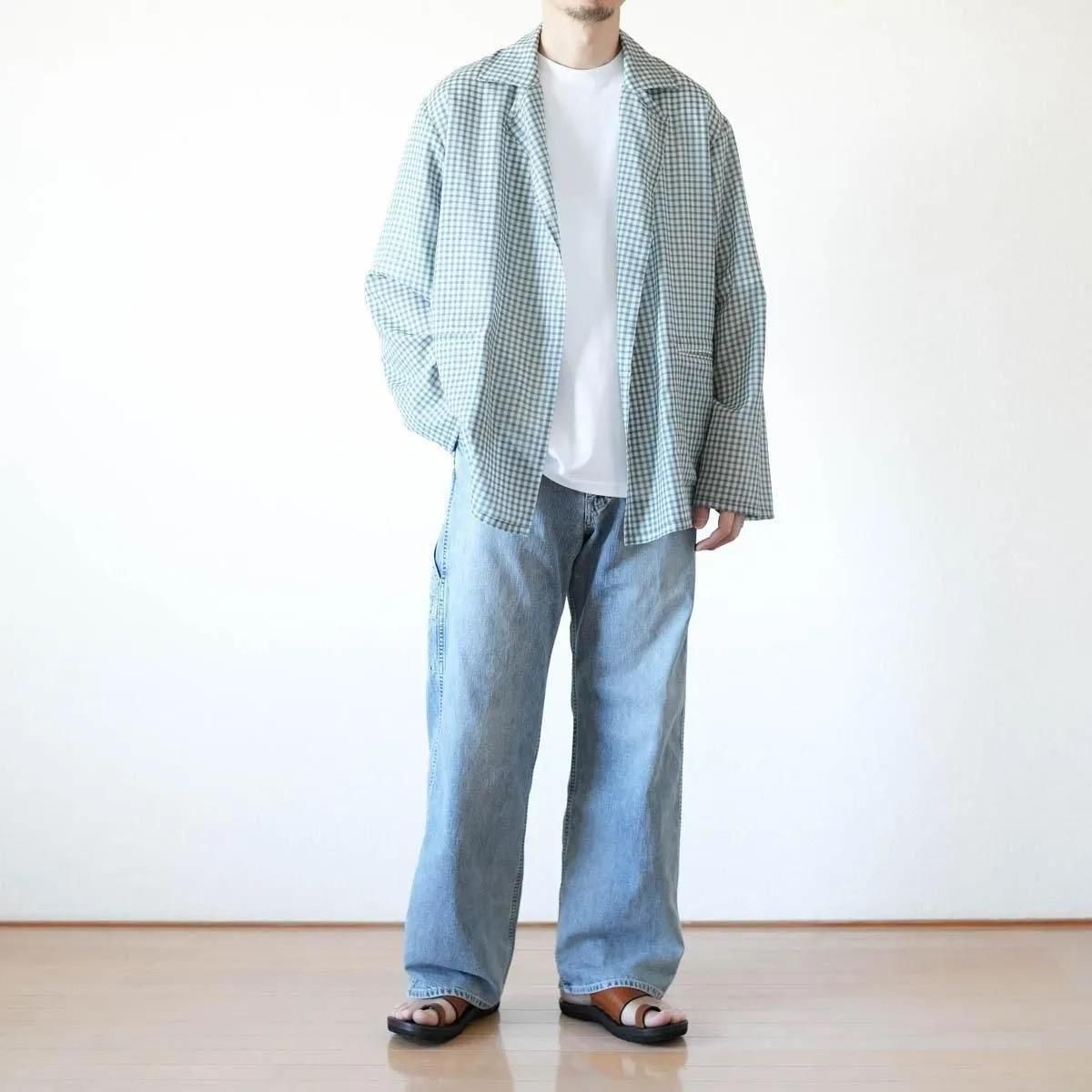 FADED LIGHT DENIM PAINTER PANTS