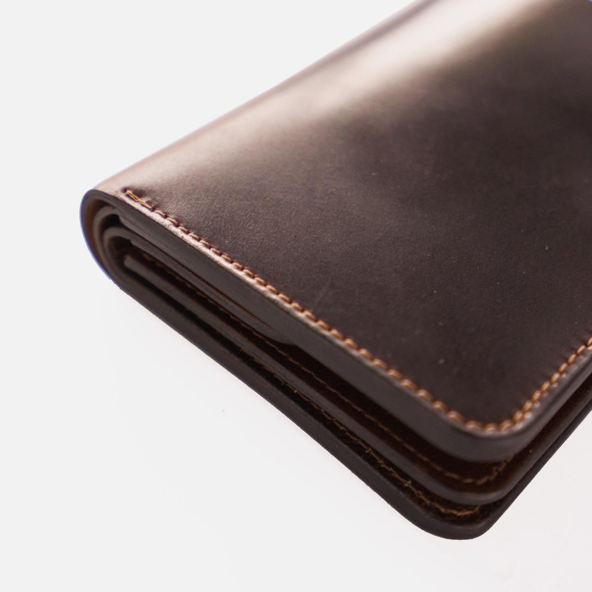 POST WALLET / BURGUNDY x BROWN