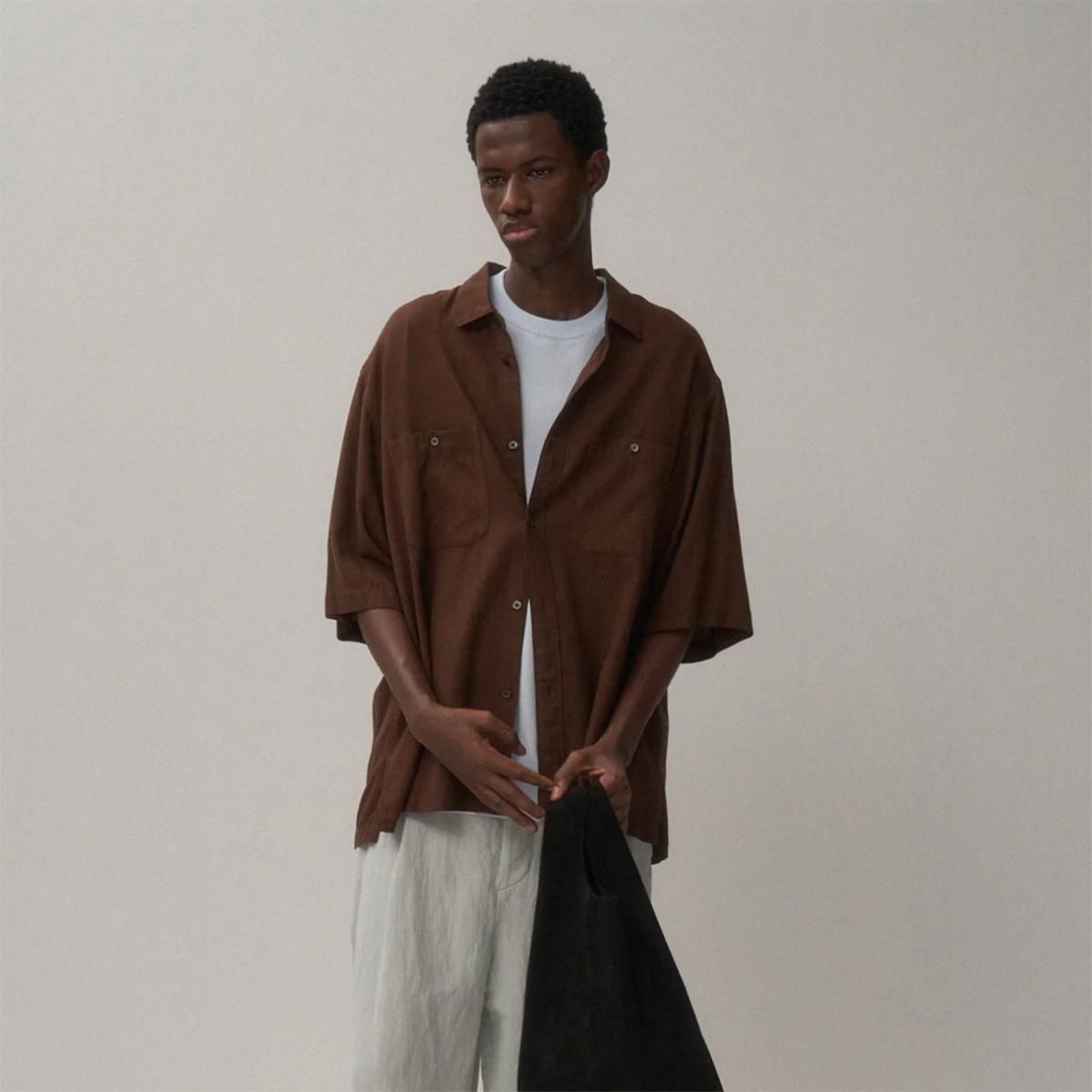 COTTON SILK VIYELLA LOOSE FIT HALF SLEEVE SHIRT