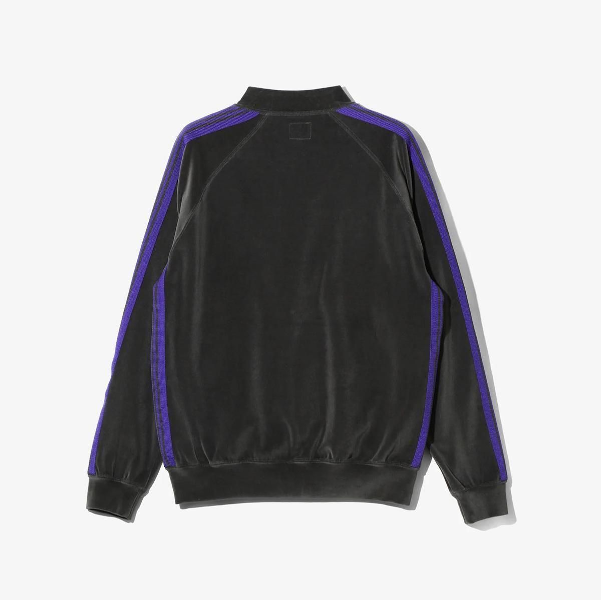 RIB COLLAR TRACK JACKET - C/PE VELOUR