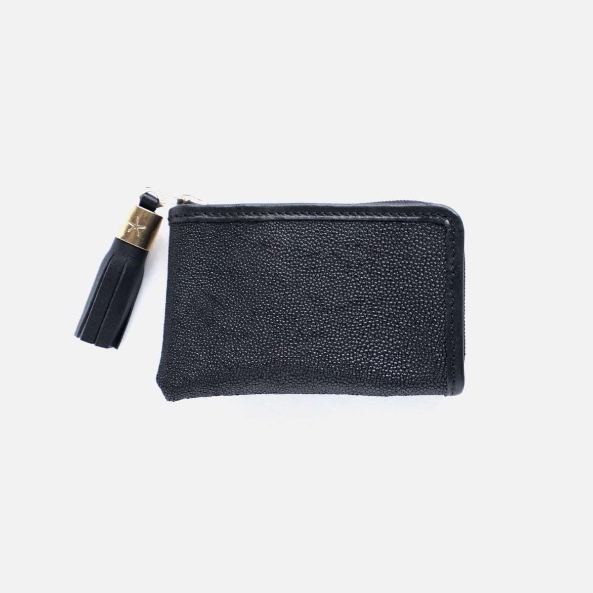 Galuchat L-shaped Zip Key Case (with tassel)