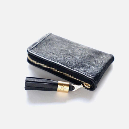 Galuchat L-shaped Zip Key Case (with tassel)