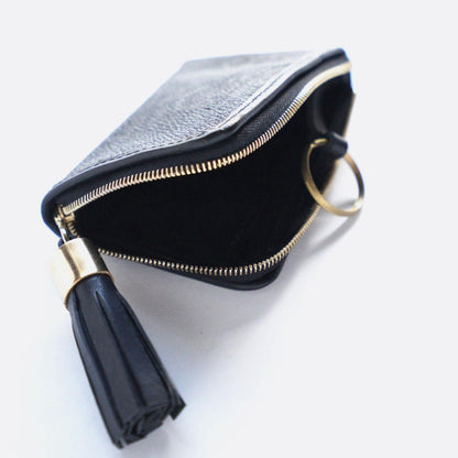 Galuchat L-shaped Zip Key Case (with tassel)