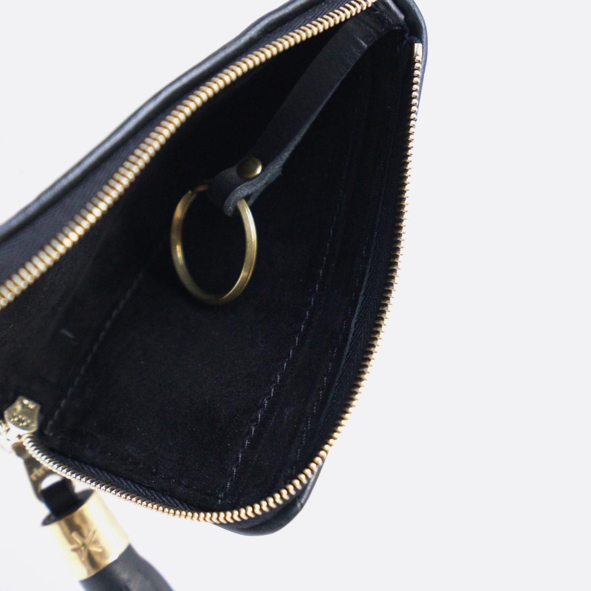 Galuchat L-shaped Zip Key Case (with tassel)