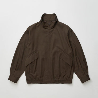 CHAMBRAY SOFT GABARDINE ZIP UP JKT
