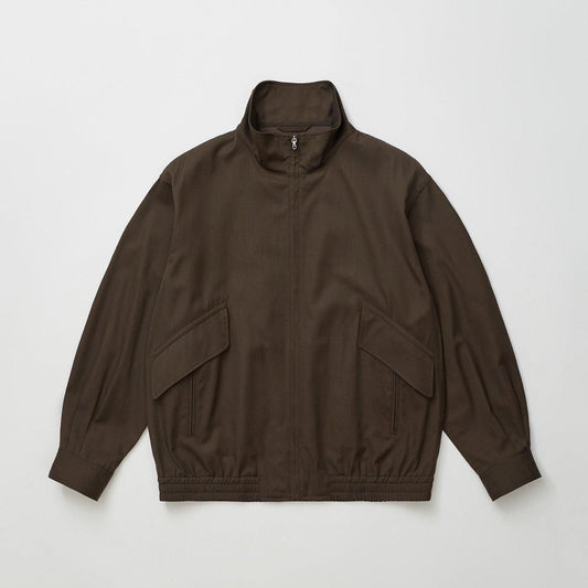 CHAMBRAY SOFT GABARDINE ZIP UP JKT