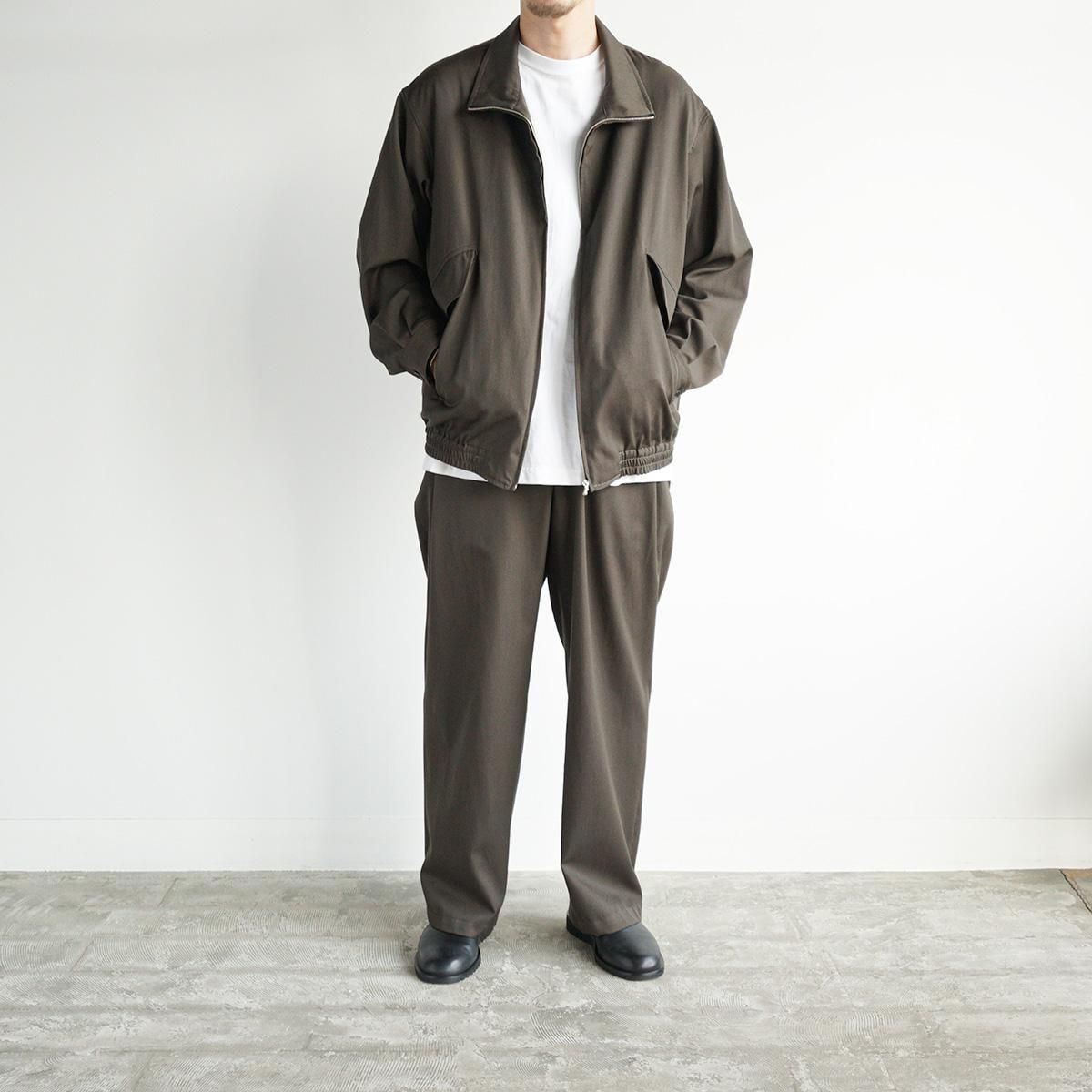 CHAMBRAY SOFT GABARDINE ZIP UP JKT