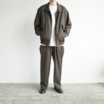 CHAMBRAY SOFT GABARDINE ZIP UP JKT