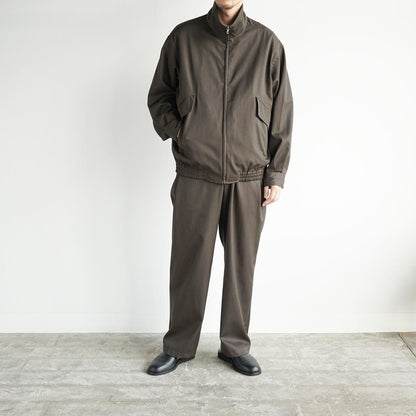CHAMBRAY SOFT GABARDINE ZIP UP JKT