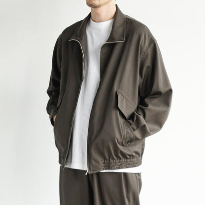 CHAMBRAY SOFT GABARDINE ZIP UP JKT