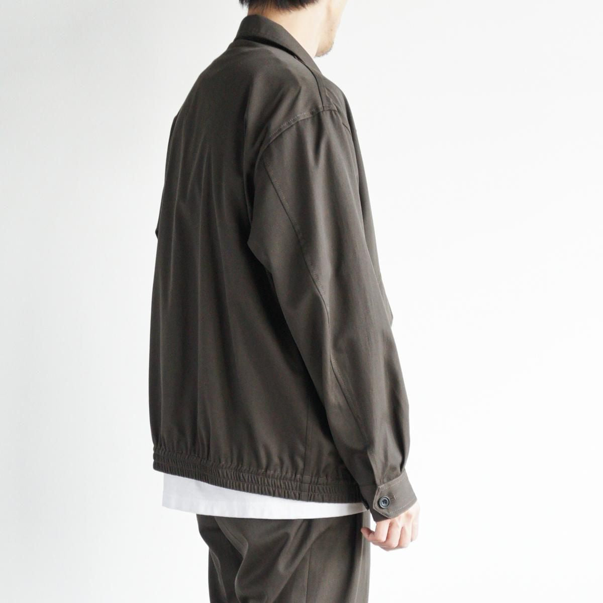 CHAMBRAY SOFT GABARDINE ZIP UP JKT