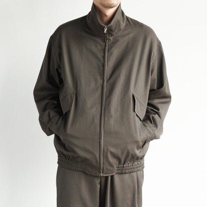 CHAMBRAY SOFT GABARDINE ZIP UP JKT