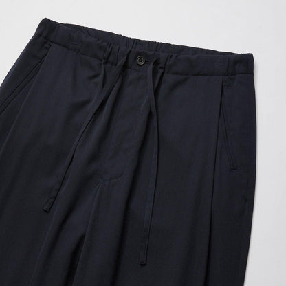 CHAMBRAY SOFT GABARDINE DRAWSTRING PANTS