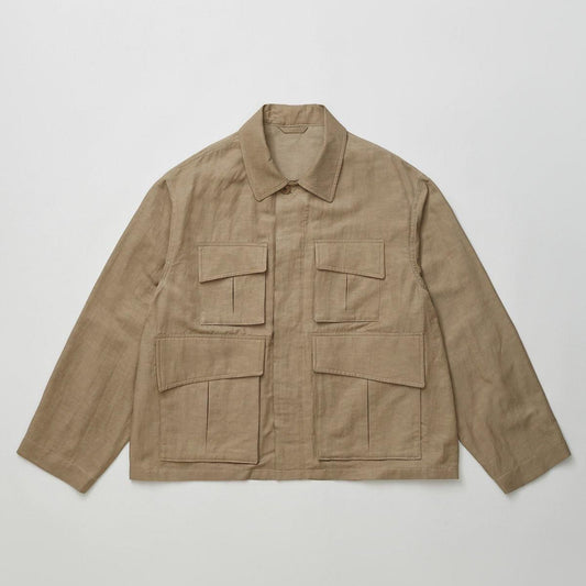 WASHED CHAMBRAY TWILL SHORT FATIGUE JKT