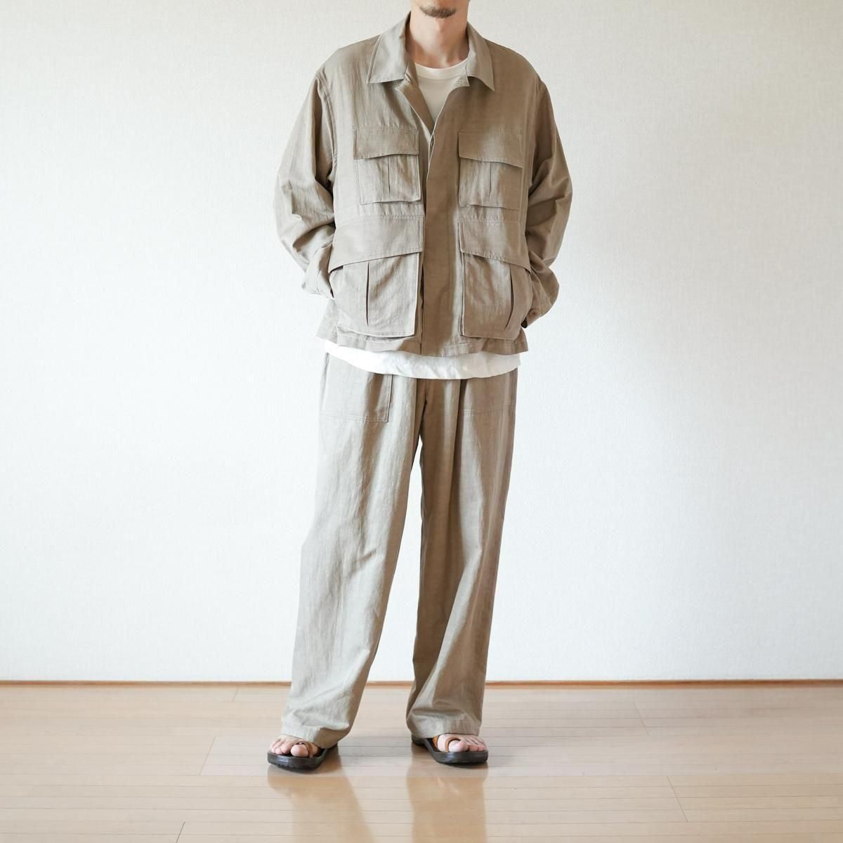 WASHED CHAMBRAY TWILL SHORT FATIGUE JKT