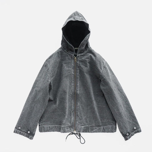 VINTAGE US NAVY ZIP HOODIE