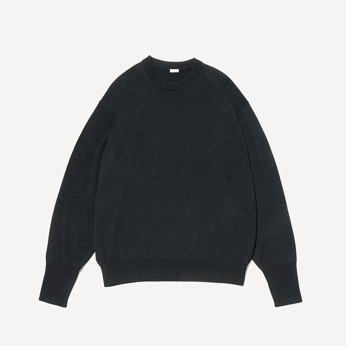 Wool knit crew neck sweater