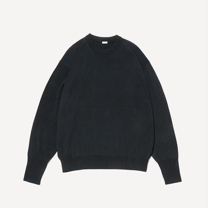 Wool knit crew neck sweater