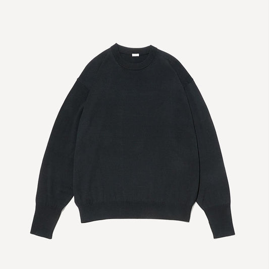 Wool knit crew neck sweater