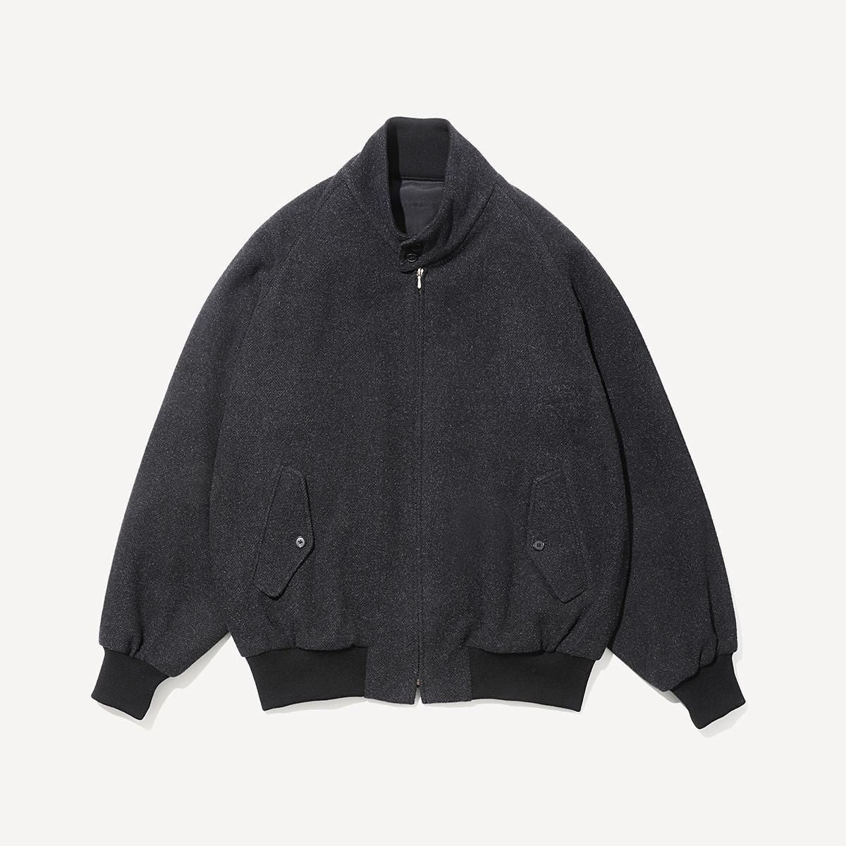 SILK CASHMERE TWEED HARRINGTON JACKET