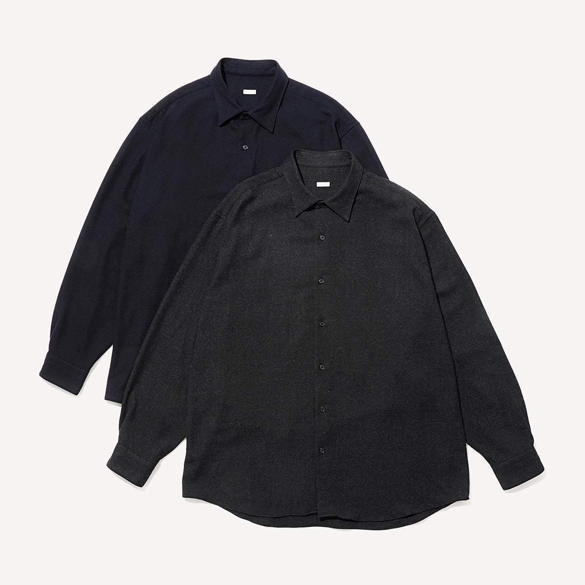 WOOL REGULAR COLLAR SHIRT