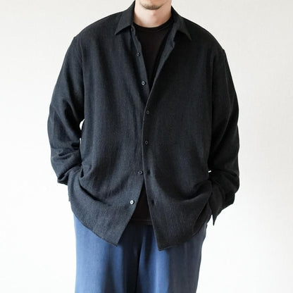 WOOL REGULAR COLLAR SHIRT