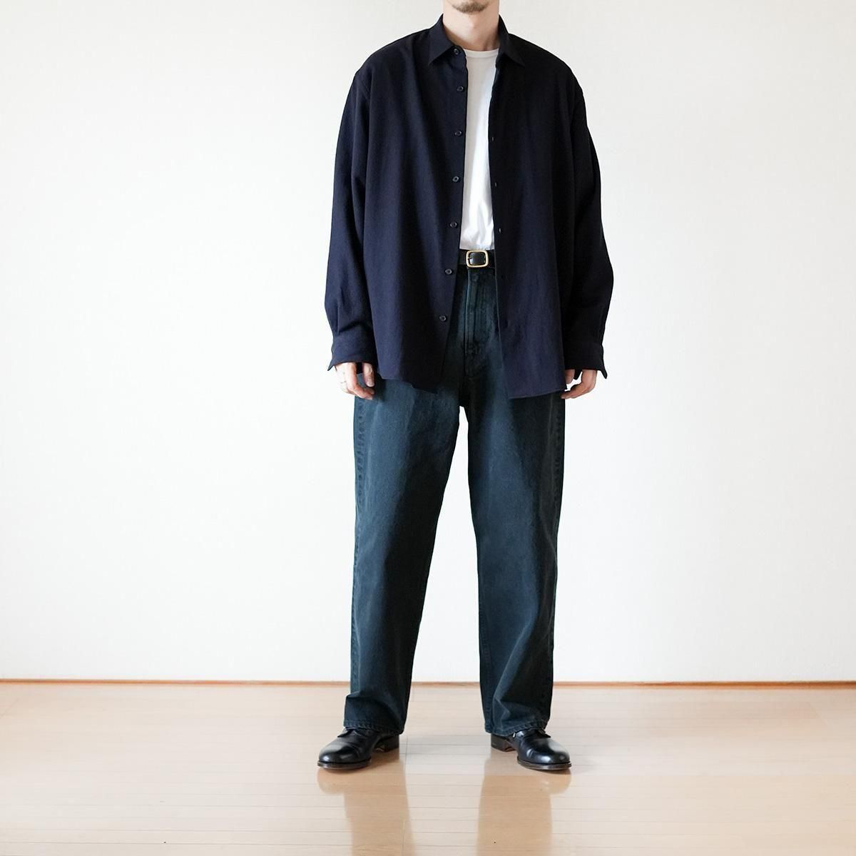 WOOL REGULAR COLLAR SHIRT