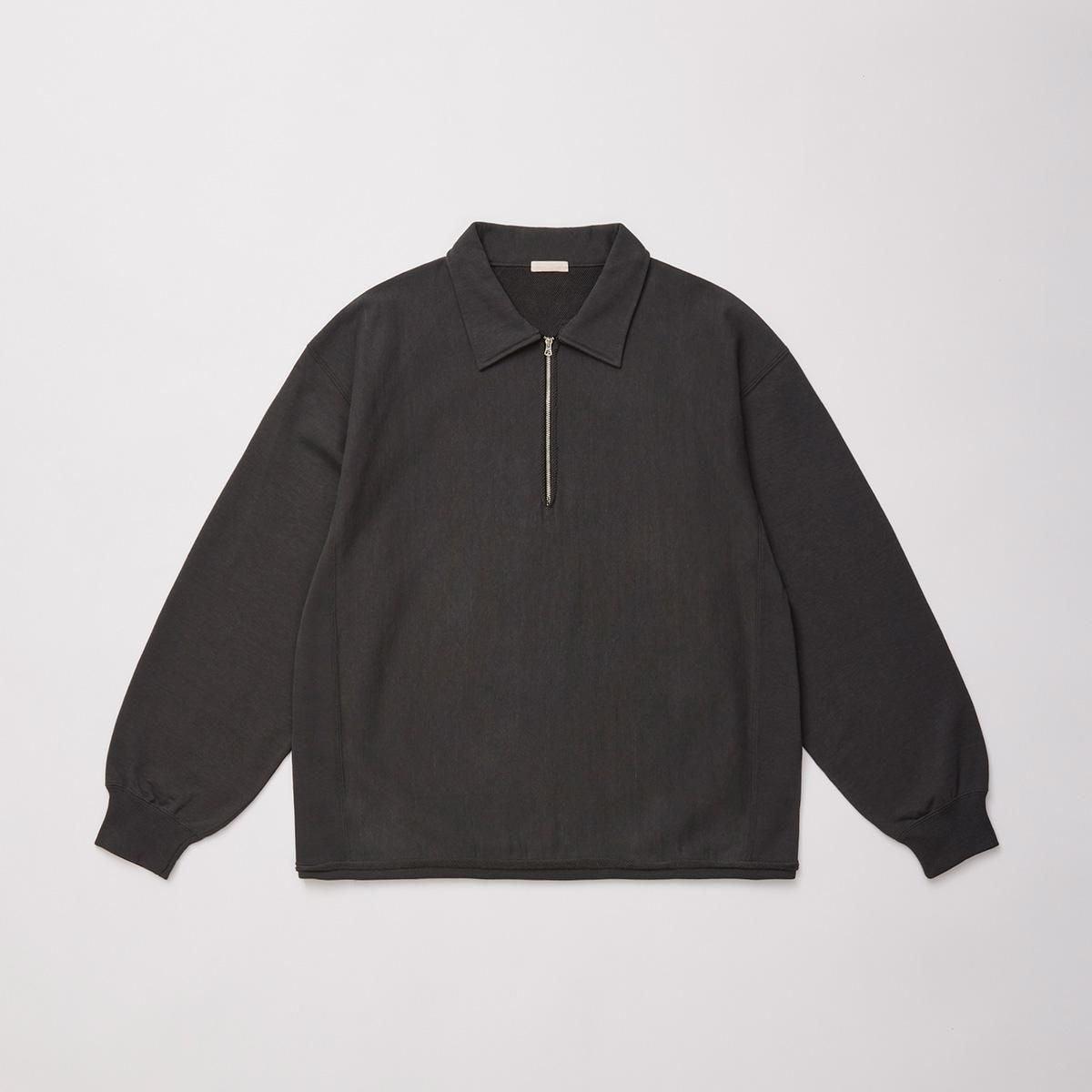 FADED SILKY TERRY RW HALF ZIP P/O
