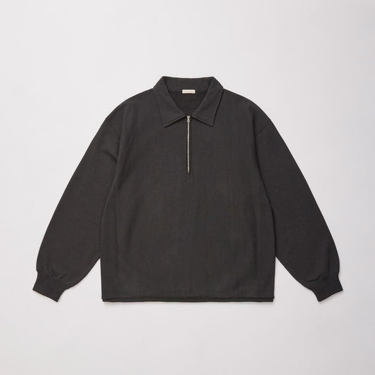 FADED SILKY TERRY RW HALF ZIP P/O
