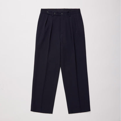 VINTAGE SOFT GABARDINE TUCKED TROUSERS