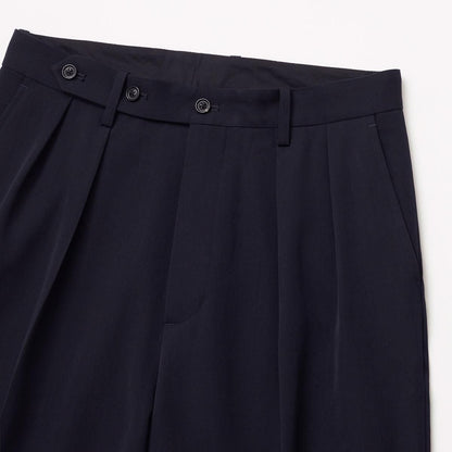 VINTAGE SOFT GABARDINE TUCKED TROUSERS