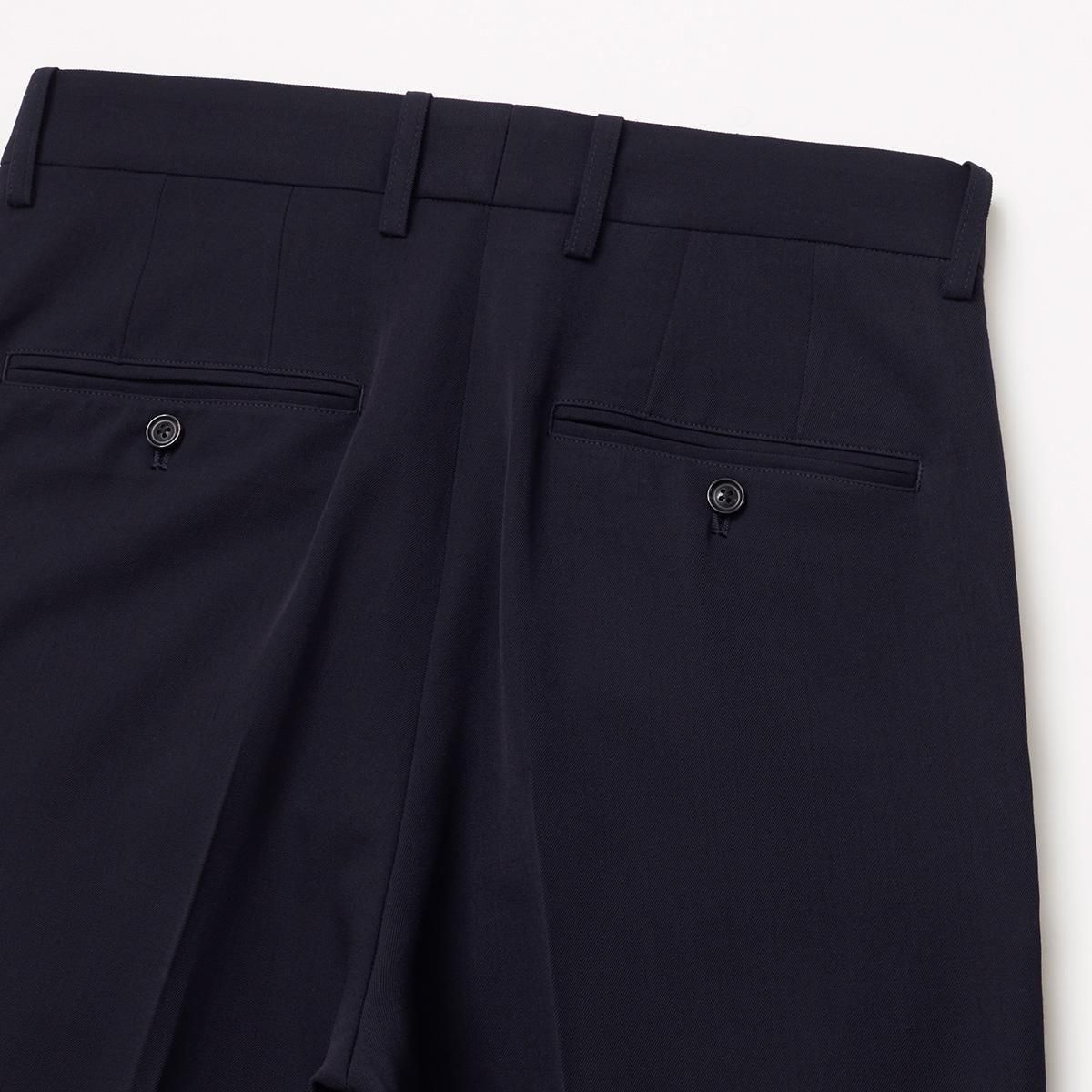 VINTAGE SOFT GABARDINE TUCKED TROUSERS
