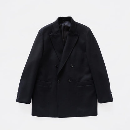 SUPER FINE LIGHT MELTON DB JKT (BLACK)