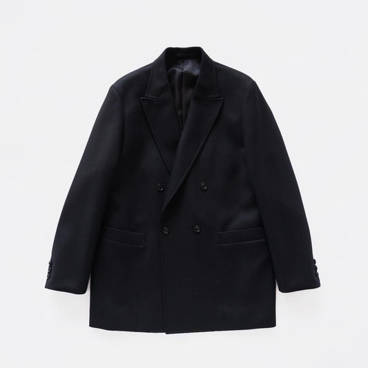 SUPER FINE LIGHT MELTON DB JKT (BLACK)