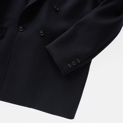 SUPER FINE LIGHT MELTON DB JKT (BLACK)