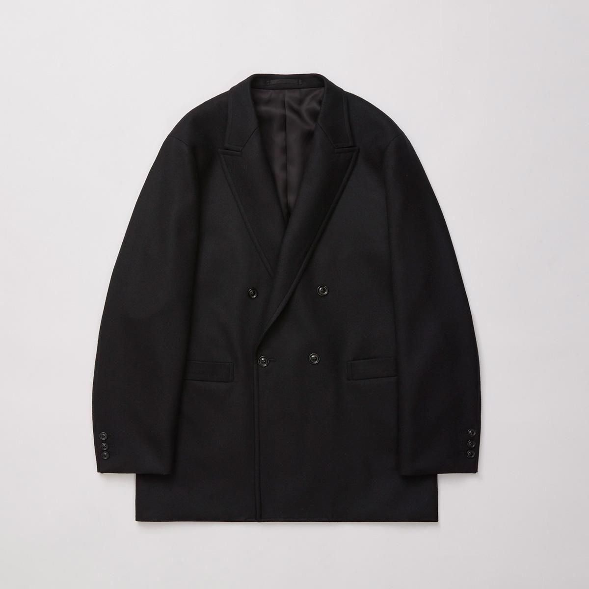 SUPER FINE LIGHT MELTON DB JKT (BLACK)