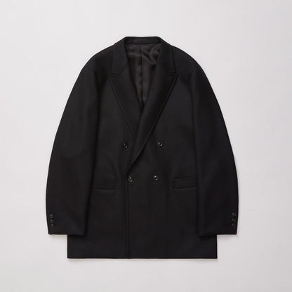 SUPER FINE LIGHT MELTON DB JKT (BLACK)