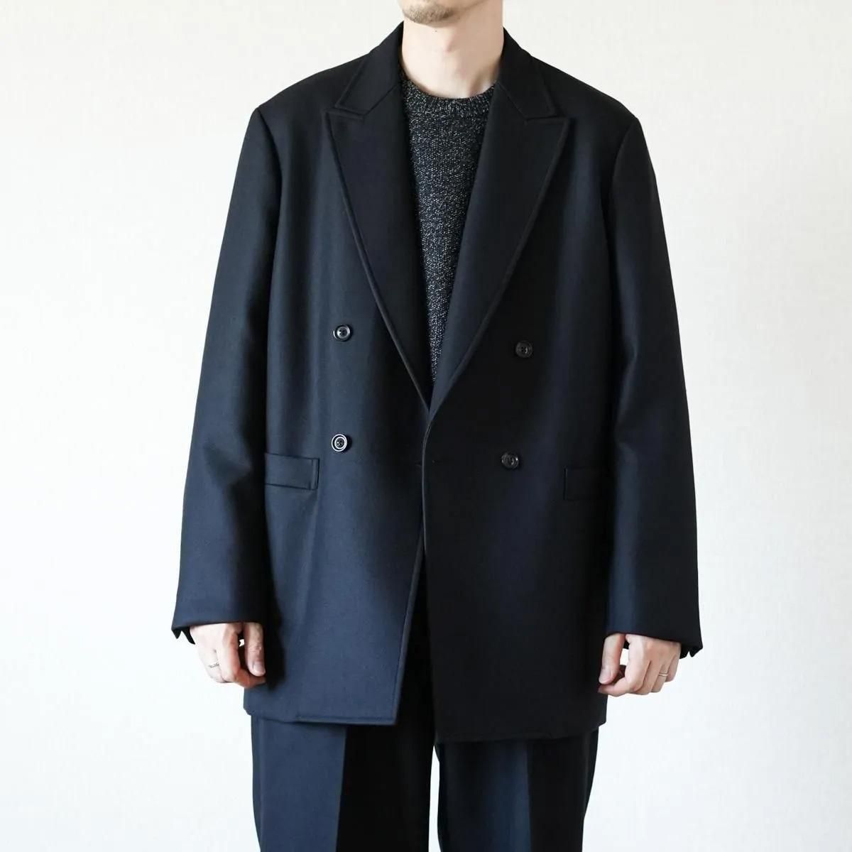 SUPER FINE LIGHT MELTON DB JKT (BLACK)