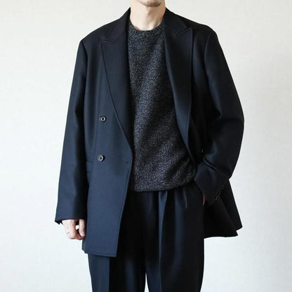 SUPER FINE LIGHT MELTON DB JKT (BLACK)