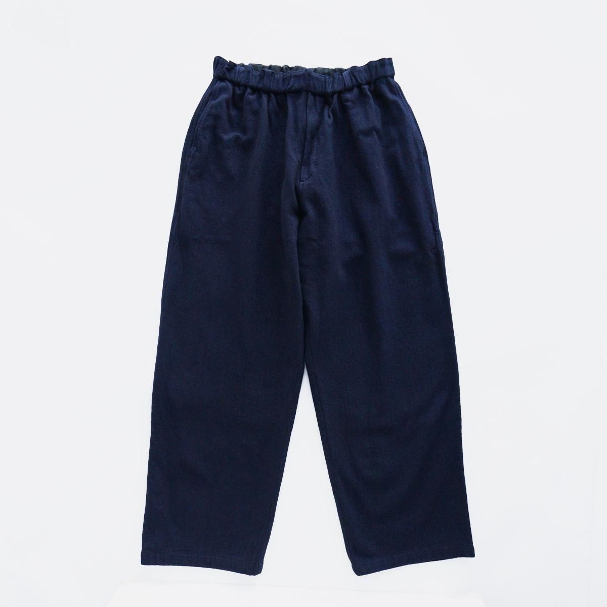 Wool denim wide