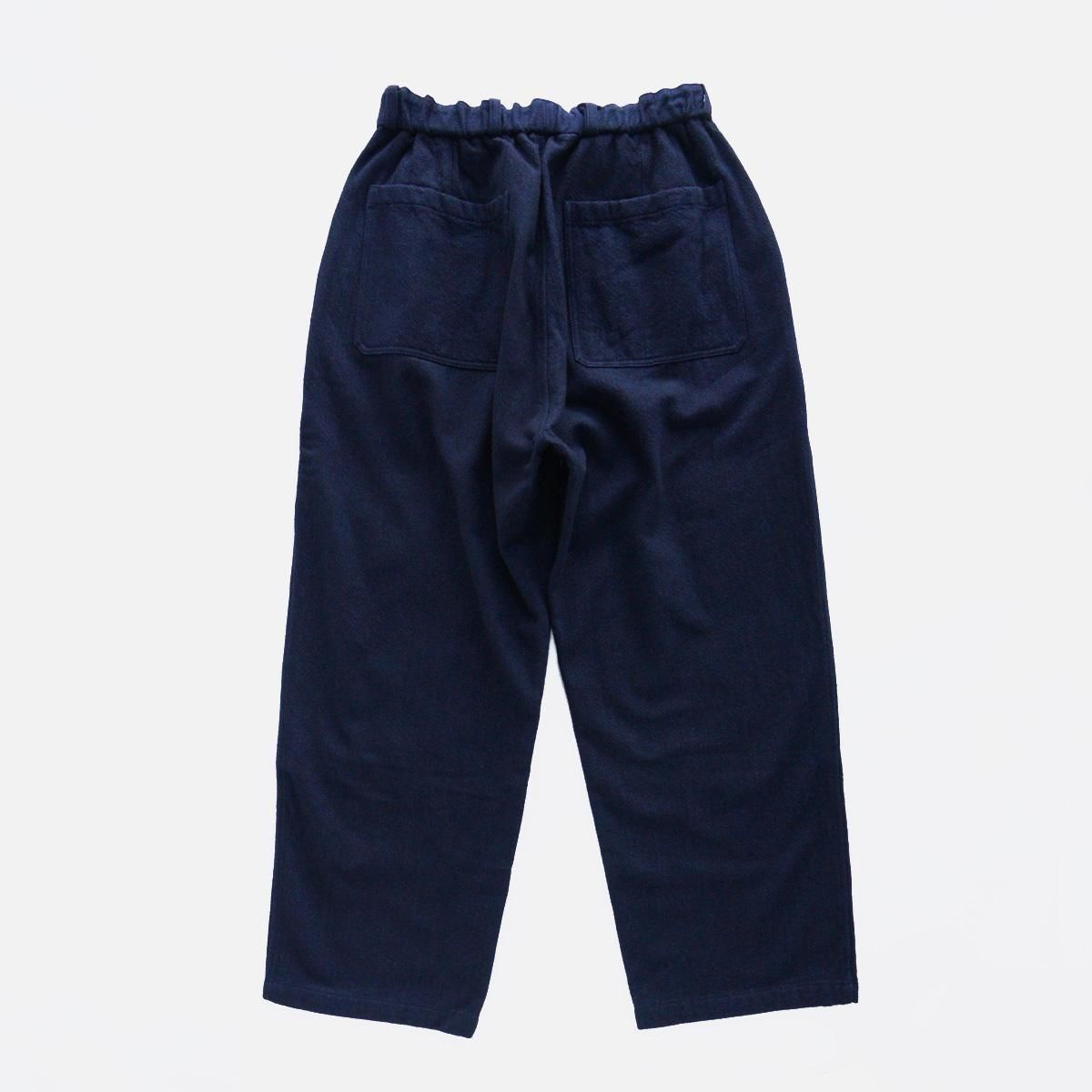 Wool denim wide