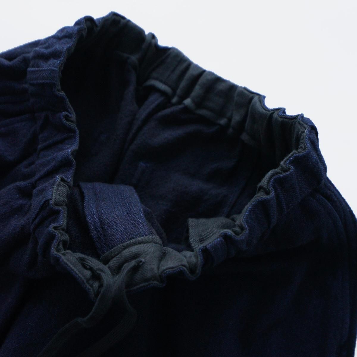 Wool denim wide