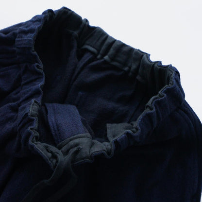 Wool denim wide