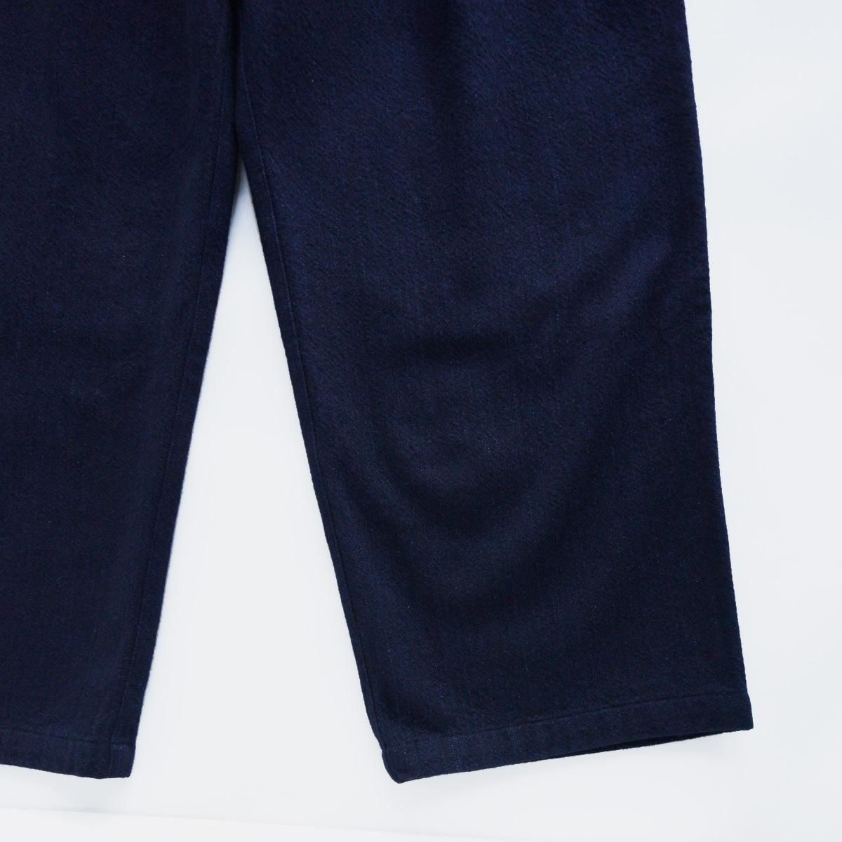 Wool denim wide
