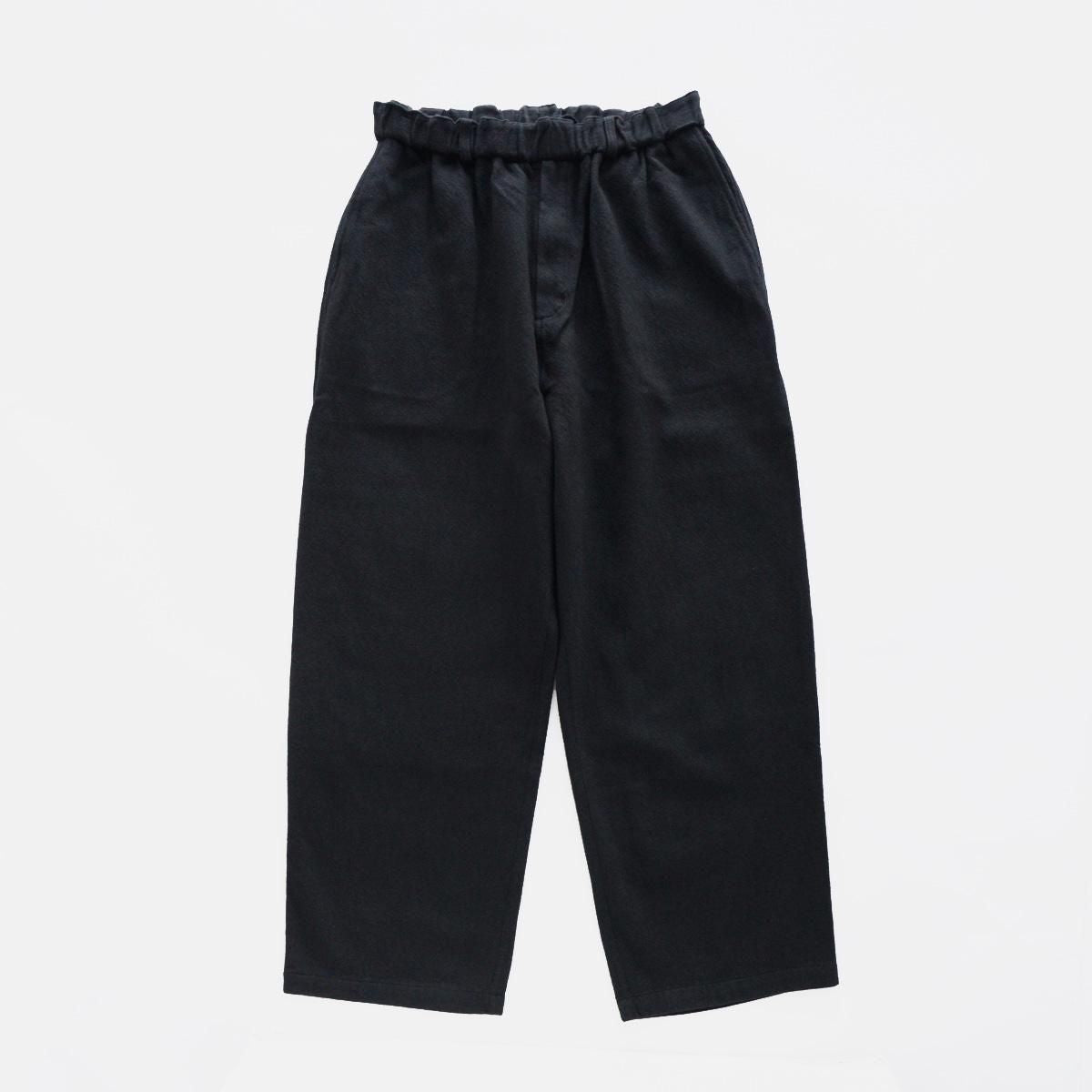 Wool denim wide