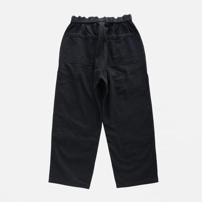 Wool denim wide