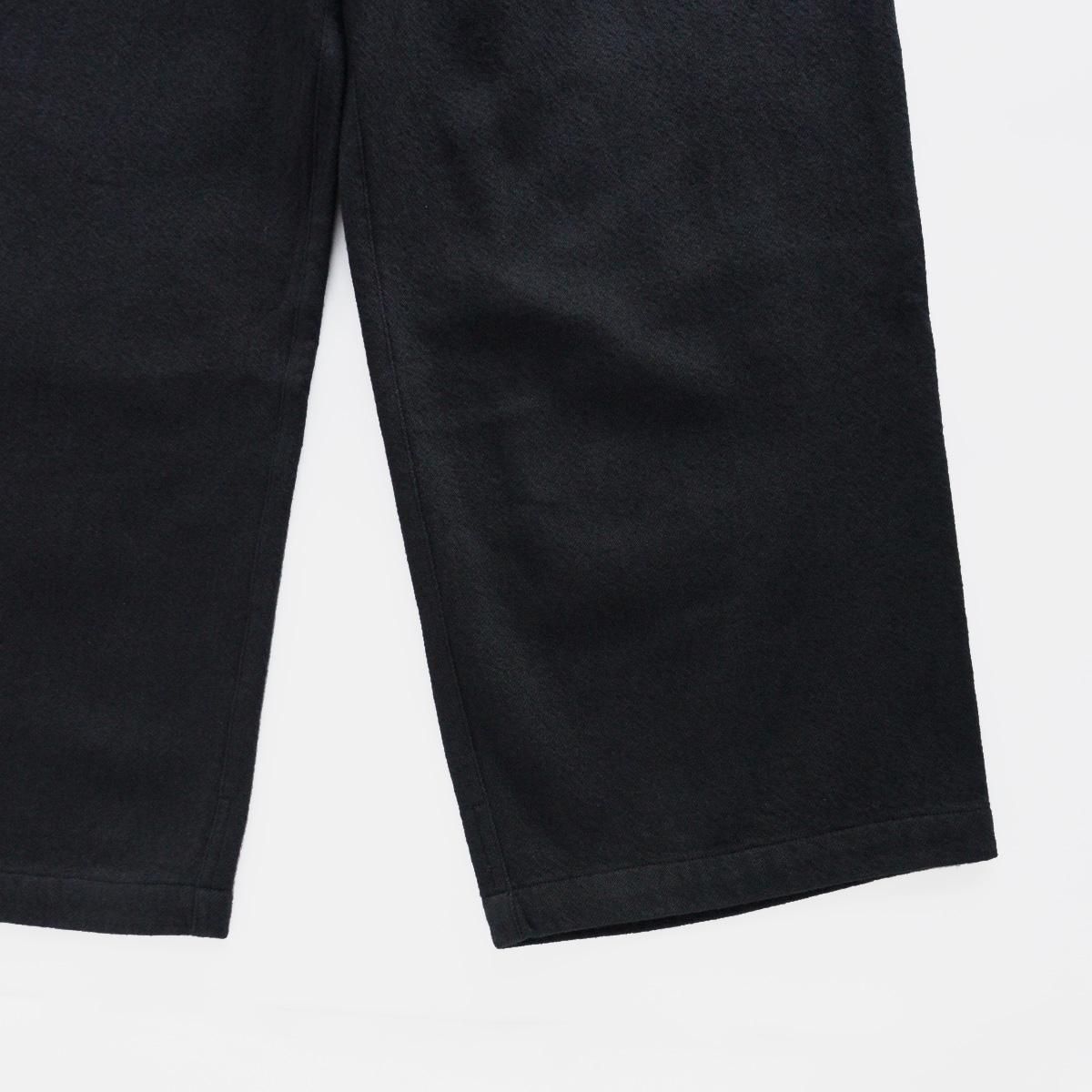 Wool denim wide